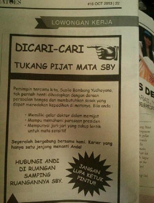 Lowongan pekerjaan unik